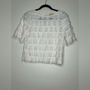Ruched White Tee